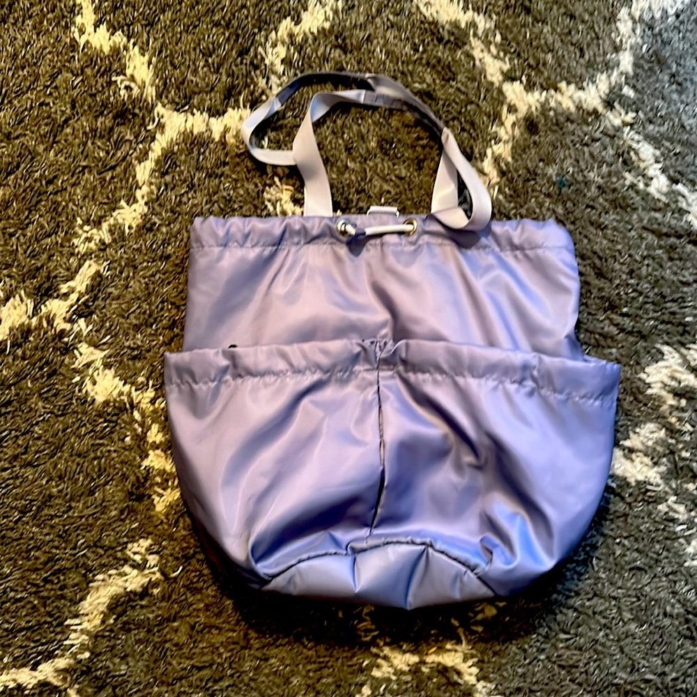 Light purple nylon gym bag